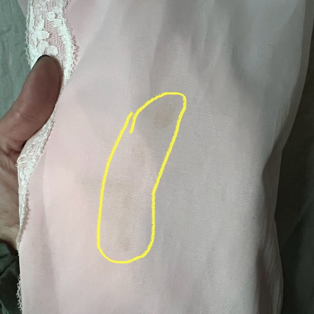 Olga Vintage 60s Pink & White 100% Nylon Slim Panti-Slip Tap Pants Bloomers Sz S - Picture 10 of 11